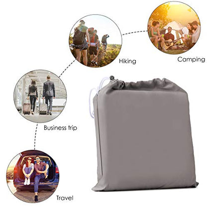 Sleeping Bag Liner, Camping Travel Home Bed Sheet Compact Sacks - color: Khaki, size: 70.8*82.7"