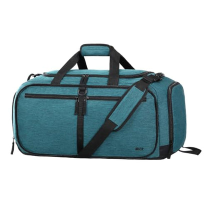 MIER Packable Travel Duffle Bag with Shoe Compartment, 80L, Teal - color: Teal, size: 80L
