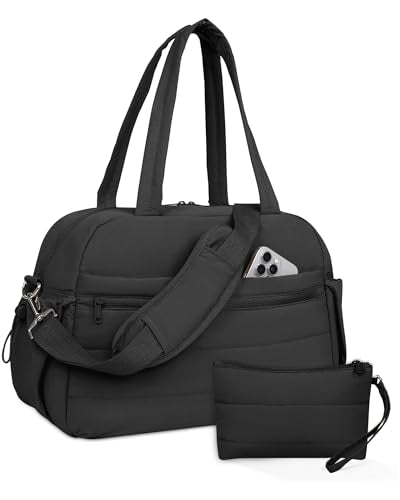 Urbanstand Travel Duffle Bag, Puffer Weekender Carry on Bag for Women - color: Black