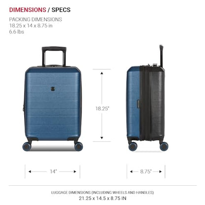 SwissGear Duet Hardside Expandable Luggage with Spinner Wheels, Navy/Black, 3-Piece Set (19/24/28) - color: Navy/Black, size: 3-Piece Set (19/24/28)