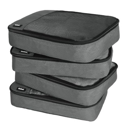 Packing Cubes for Travel,4 Set Packing Cubes for Suitcases,Lightweight Mesh Luggage Organizer Bag with Double Zipper,Grey - color: Grey
