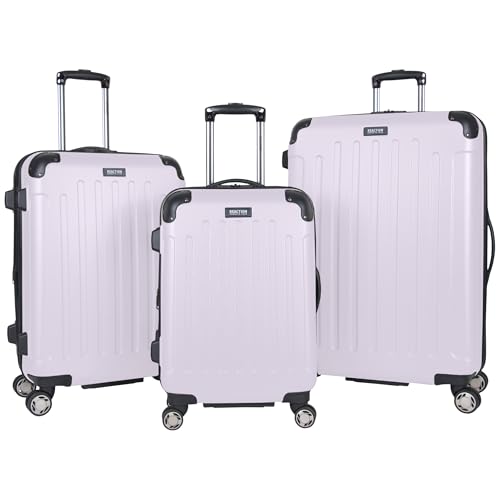 Kenneth Cole REACTION Renegade Luggage Expandable 8-Wheel Spinner Lightweight Hardside Suitcase, Orchid Ice, 3-Piece Set (20"/24"/28") - color: Orchid Ice, size: 3-Piece Set (20"/24"/28")