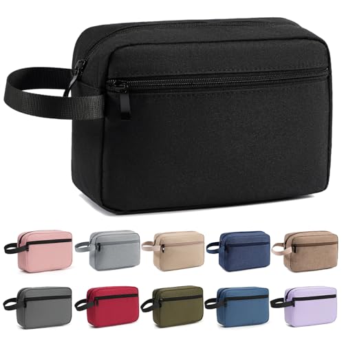 Travel Toiletry Bag for Men & Women, Hanging Cosmetic Organizer - color: Black
