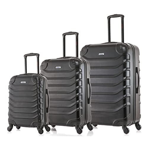 InUSA ENDURANCE Luggage with Spinner Wheels | Spacious Durable Lightweight Hardshell Suitcase, Travel Sets with Handle and Trolley | (20in, 24in, 28in) 3 Piece Luggage Set | Black - color: Black, size: 3-Piece Set (20-Inch, 24-Inch, 28-Inch)