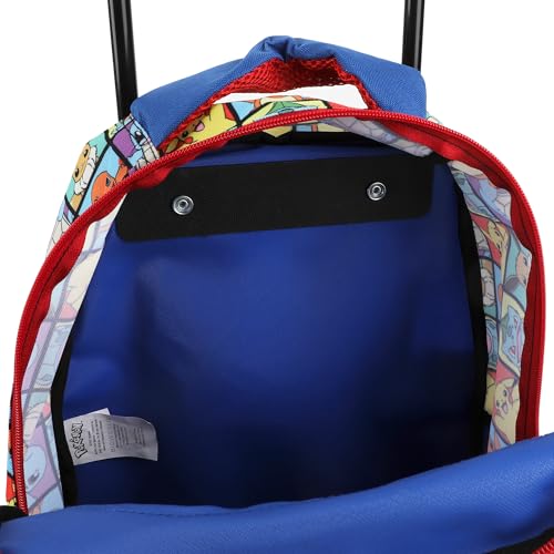 Bioworld Pokemon Pikachu And Favorite Characters 16" Youth Rolling Backpack - color: POK Characters