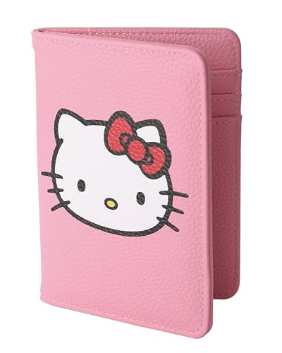 Hello Kitty Passport Cover for Travel Official License, Sanrio Gifts - color: Hello Kitty Face Pink