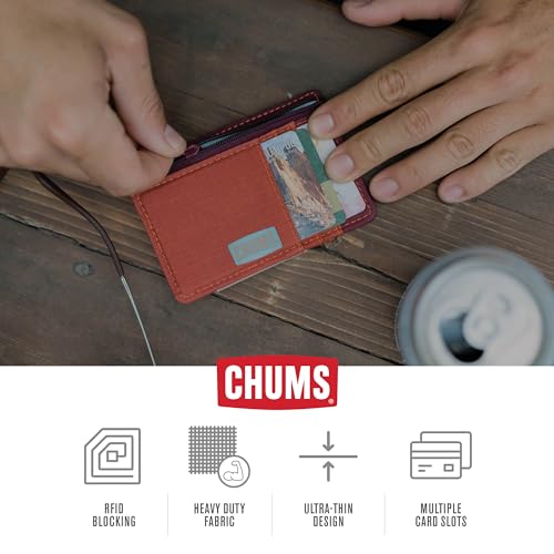Chums Bandit Zip Compact Wallet, Slim RFID Wallet (Summit) - color: SUMMIT