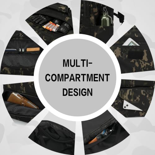 TUGUAN Travel Duffle Backpack for Men 40L Tactical Gym Sports Duffel Bag - color: Camo