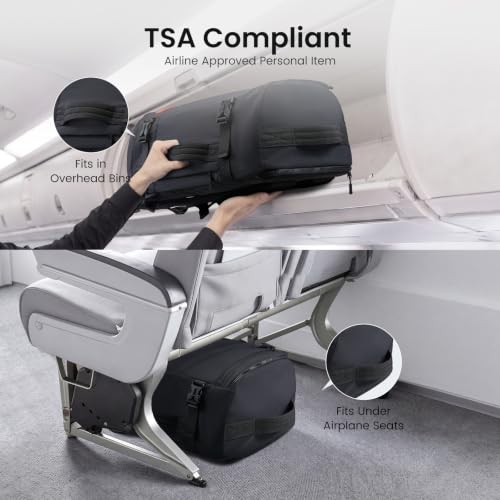 LOVEVOOK Travel Backpack for Women Men, Airline Approved Carry On Luggage - color: Apricot