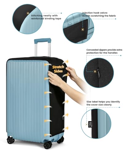 Travelkin Clear Luggage Cover For Suitcase, TPU Suitcase Cover Protector - size: 3. Medium