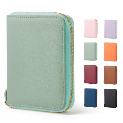 CoBak Passport Holder Cover with Safe Zipper Closure - color: Agave Green