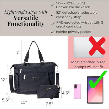 Baggallini Trifecta Convertible Backpack - color: French Navy