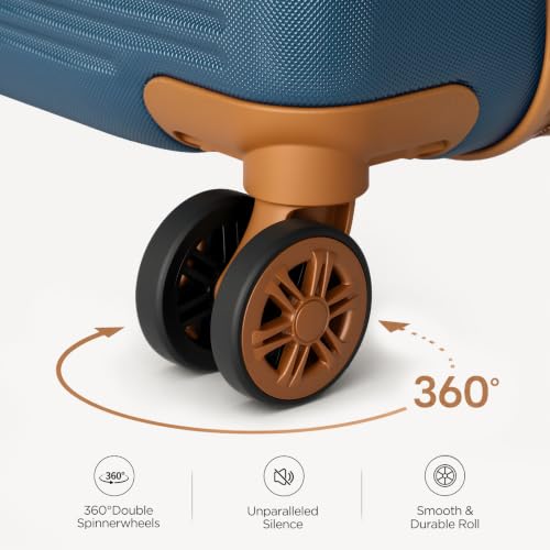 Cosbarn Luggage Sets, Durable 20,24,28 inch Suitcase Sets With Wheels - color: Navy