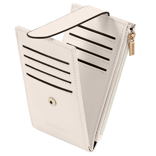 Chelmon Women's RFID Slim Card Holder Wallet - color: Beige