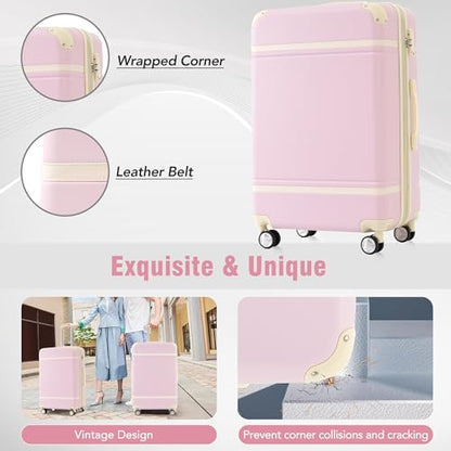 Carry on Luggage with Wheels 4 Piece Hardshell Suitcase Set Spinner,A6 - color: A6