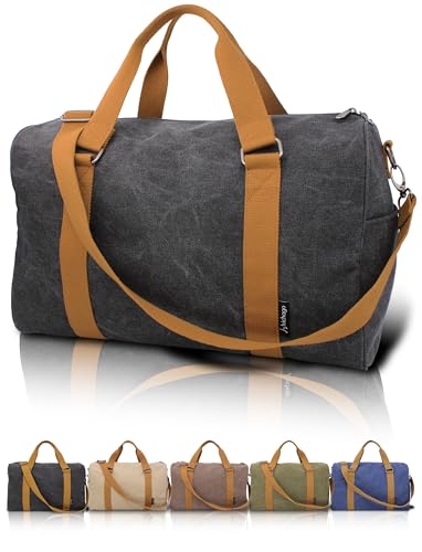 Japan Design Canvas Travel Duffel Bag - Carry-On, CanBoss (Black) - color: Black