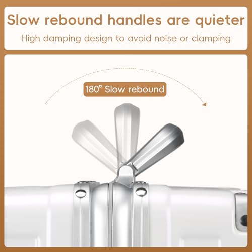 ROAMING 22 Inch Medium Checked Zipperless Luggage Hardshell Suitcases White - color: white, size: 22 Inch Checked Luggage