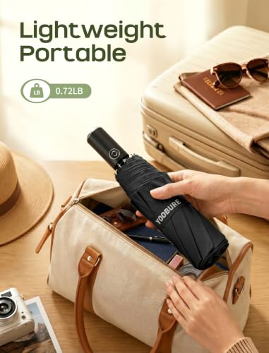 Yoobure Compact Travel Umbrella, Windproof Automatic Folding UV Sun & Rain - color: Star
