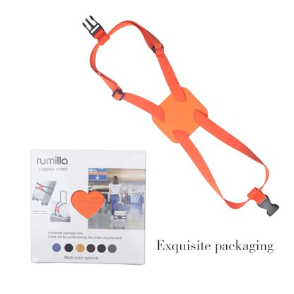 Luggage Straps Bag Bungee， Luggage Straps Suitcase Adjustable Belt，Add a Bag Easy to Travel Suitcase Elastic Strap Belt (Orange Luggage strap-1PCS) - color: Orange luggage strap