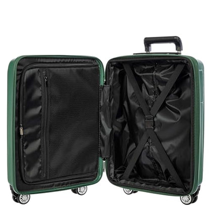 Bric's Cervia 3pc Hardside Expandable Luggage Set, 360° Spinner Wheels, Lightweight Suitcase, TSA-Approved Locks, Durable, (21" with Front Pocket/27”/30”), Dark Emerald Green - color: Dark Emerald Green, size: 3 Piece Set (21 with Front Pocket / 27/ 30)