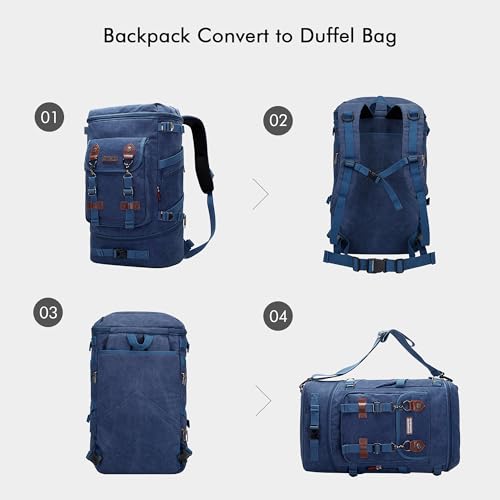 WITZMAN Travel Backpack for Men Women Carry-on Airline Approved - color: Blue