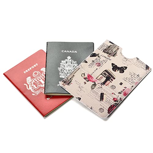 XEYOU Passport Holder Sleeve Case Travel Passport Pouch Wallet - color: Eiffel Tower