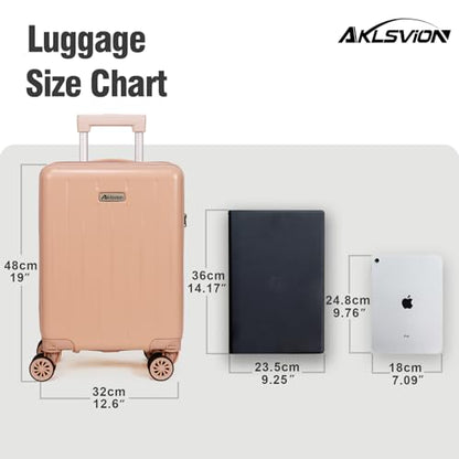 18-inch Carry-on Boarding Luggage: Equipped with Movable Wheels, TSA Approved,Under the Seat, Hard Shell Construction, Lightweight Bag with Essential Accessories (Baby Pink) - color: Baby Pink