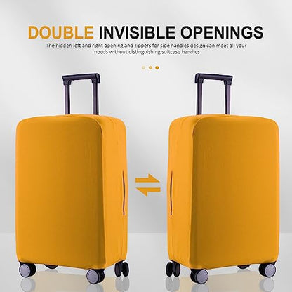 Travel Luggage Cover - Scratch-Resistant Fit 19-31 Inch Suitcase Protector (Yellow, L(26-27 inch)) - color: Yellow, size: 26-27 inch