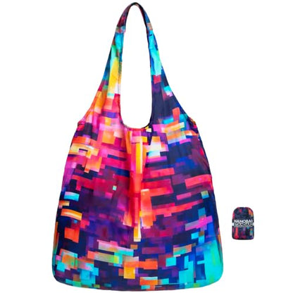Nanobag Standard 19L Tote Foldable Packable Reusable Grocery Shopping Bag - color: Pixels