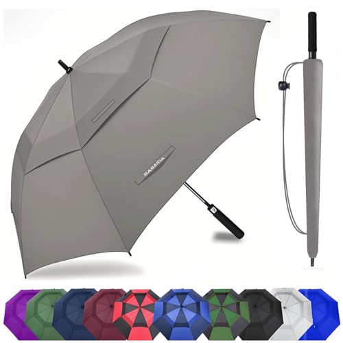 54/62/68/72 Inch Large Golf Umbrella Windproof Auto Open for Rain - color: Grey, size: 68 Inch