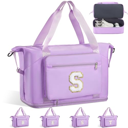 Women Girl Birthday Gifts Weekend Sleepover Overnight Duffle Bag - color: Purple, style: S