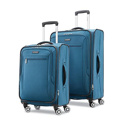 Samsonite Ascella X Softside Expandable Luggage with Spinners, Teal, 2PC SET (Carry-on/Medium) - color: Teal, size: 2PC (SP20/25)