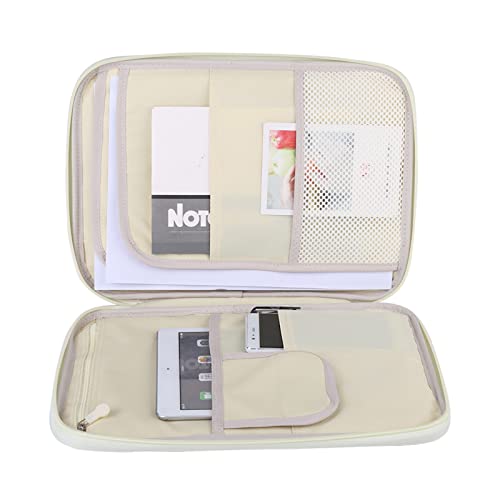 A4 Document Bags, 13.8×9.8×1.4in Multi‑Pocket File Folder Bag (Rose) - color: Rose