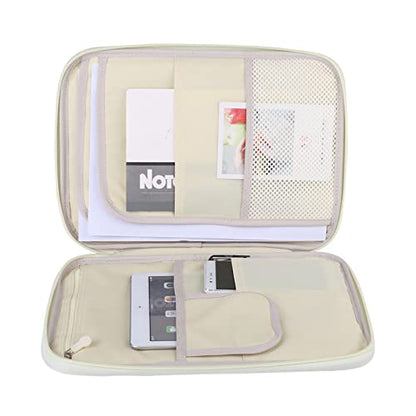 A4 Document Bags, 13.8×9.8×1.4in Multi‑Pocket File Folder Bag (Rose) - color: Rose