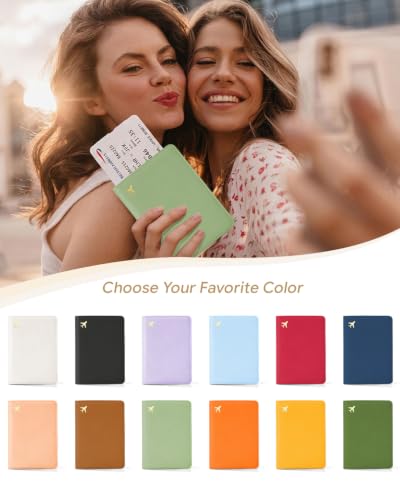 Passport Holder for Travel - RFID Blocking for Women & Men - color: Sage Green