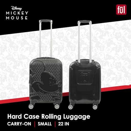 FUL Disney Mickey Mouse 22 Inch Carry On Luggage, Black - color: Mickey Mouse - Black, size: 22 Inch