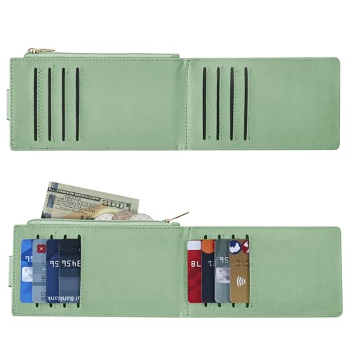 Chelmon Women's RFID Slim Card Holder Wallet - color: Light Green