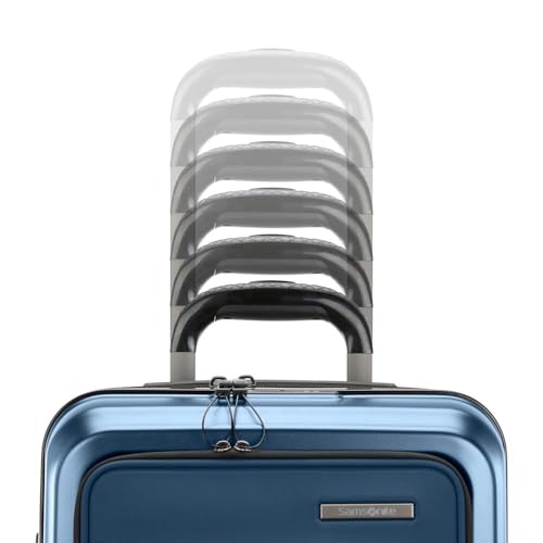 Samsonite Octiv Lightweight Hardshell 21-Inch Pro Carry-On Luggage - Durable & Impact Resistant, 360° Aero Trac Spinner Wheels, Adjustable Handle, Expandable Suitcase, TSA Approved Lock - Blue - color: Blue Denim, size: Front Pocket Carry-On 21 inch