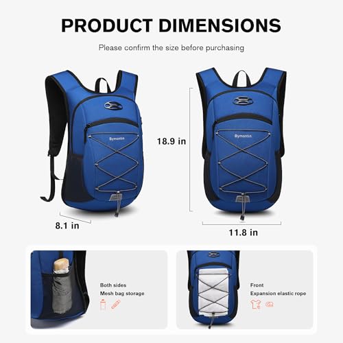 Ultra-Light Soft Hiking Daypack With Cushioned Breathable Back Panel | Sports Backpack, 20L, Blue - color: Blue, size: 20L