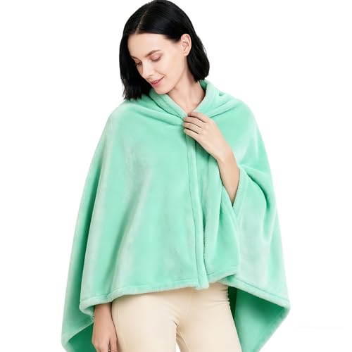 Ponchos for Women, Comfy Wearable Blanket, Gifts for People Who are Always Cold, Winter Shawl for Home, Office, Travel