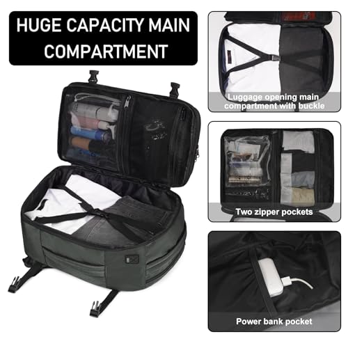 ECOHUB Travel Backpack 18x14x8 Frontier Airlines Personal Item Bag Gray - color: Gray-green, size: 18 inch