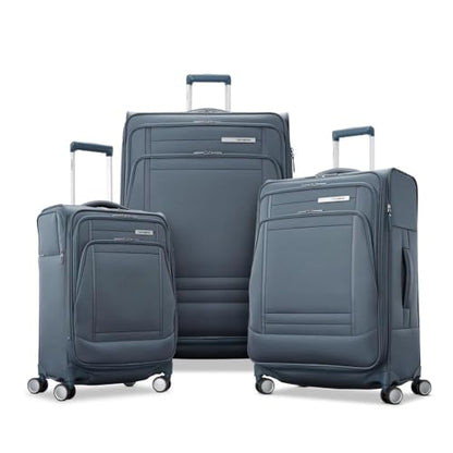 Samsonite UpLIFT Lightweight Large Checked Softside 3-Piece Luggage Set with Spinner Wheels - Expandable - Airline-Approved, Polyester Soft Suitcase for Ultra Light Travel - Elemental Blue - color: Elemental Blue, size: 3-Piece Set (CO/MD/LG)