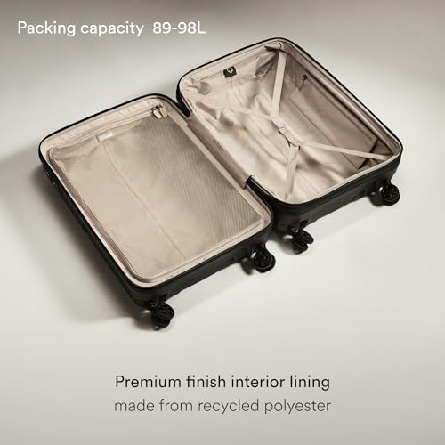 ANTLER Single Stripe Checked Medium Luggage, Black, 26x18x12, 89L - color: Black, size: Medium