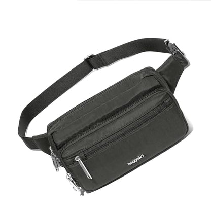 Baggallini Securtex Anti-Theft Belt Bag - color: Charcoal