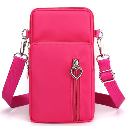 Small Crossbody Bags for Women, Universal Pouch Wallet Cell Phone Purse Lightweight Pockets Handbags Mini Shoulder Bag - color: 01 Rose