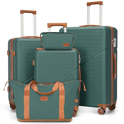 Cosbarn Luggage Sets, Durable 20,24,28 inch Suitcase Sets With Wheels - color: Darkgreen