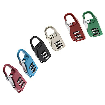 6 Pcs Luggage Combination Locks Padlock Zinc Alloy Small Safe Combination Padlock, for Backpacks Bags Suitcases Luggage Briefcases Notebook (6 Colors)