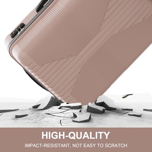 Karl home PP Hard Case Luggage Sets 3 Piece, Black, 20"/24"/28" - color: Rose Gold, size: 3 Piece Set (20in/24in/28in)