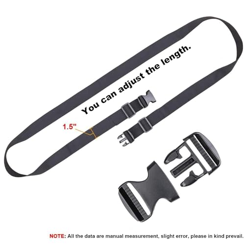 MAGARROW 1.5" Utility Luggage Straps with Buckle Adjustable, 4-Pack (Black, 1.5 in x 3.2 ft) - color: Black, size: 1.5 in x 3.2 ft