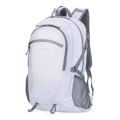 NODLAND Light Weight Packable Backpack for Travel Hiking 45L Foldable Water-Resistant Daypack Hydration Rucksack - color: White, size: Medium 45L